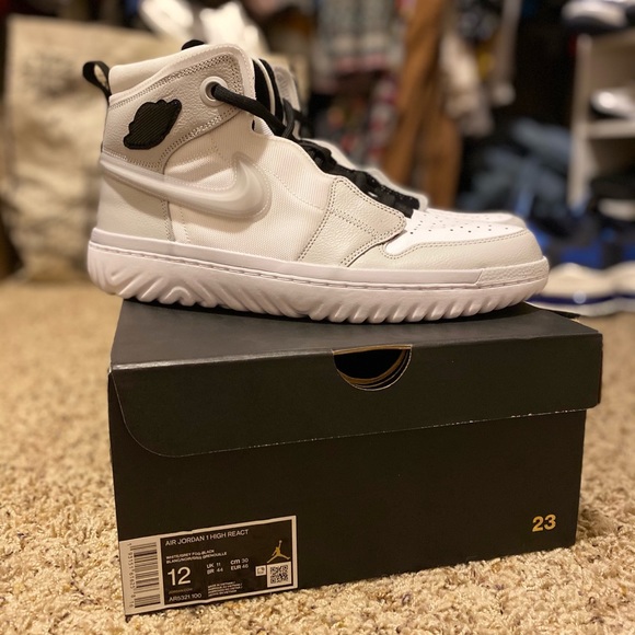 Nike Air Jordan 1 React High 'Grey Fog' AR5321-100 - Picture 2 of 7